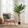Artificial Banana Tree 150 cm Decorative Artificial Plant with Pot and 2 Trunks for Home Office Living Room Green
