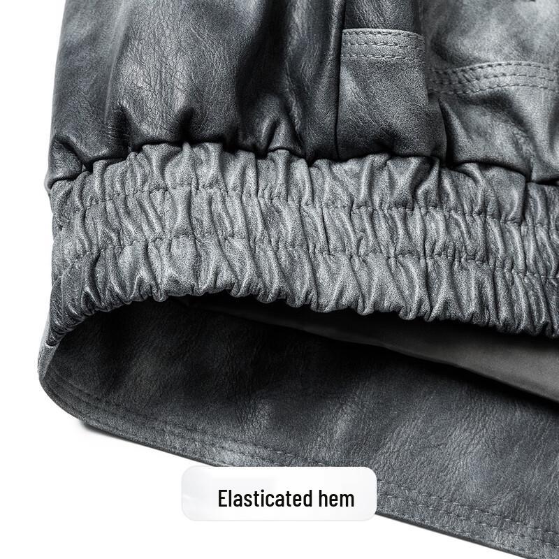 Мужская ретро мотоциклетная куртка Futing с окрашиванием тай-дай из искусственной кожи