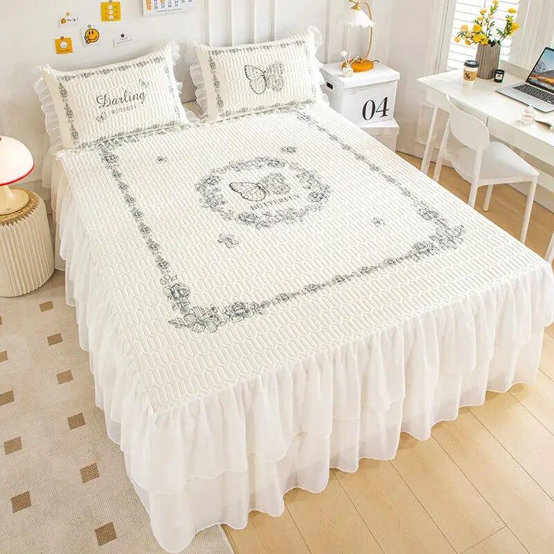 Летний крутой коврик из натурального латекса, юбка-кровать, наволочка, можно стирать в машине, кондиционер, мягкий коврик, складной нескользящий покрывало