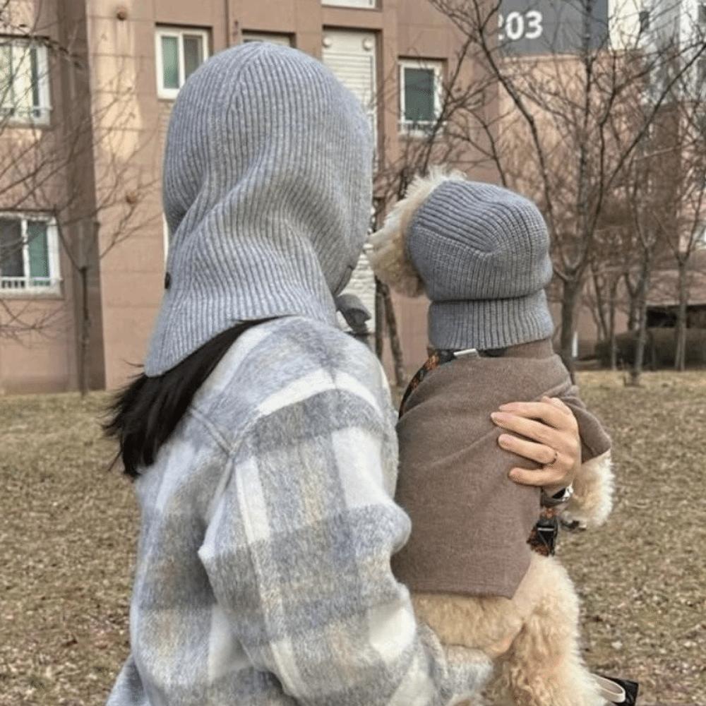 Fashion Dog Knitted Hat Soft Dog Head Cover Cute Cat Bear Hat  for Dog Cat