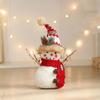 Soft Long Legs Snowman Ornaments Cartoon Plush Snowman Doll Toy Shopping Mall Hotel