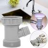 1/2Pcs Y Shaped Sewer Branch Connector with Rubber Sheet Sink Pipe Accessories  Kitchen Bathroom