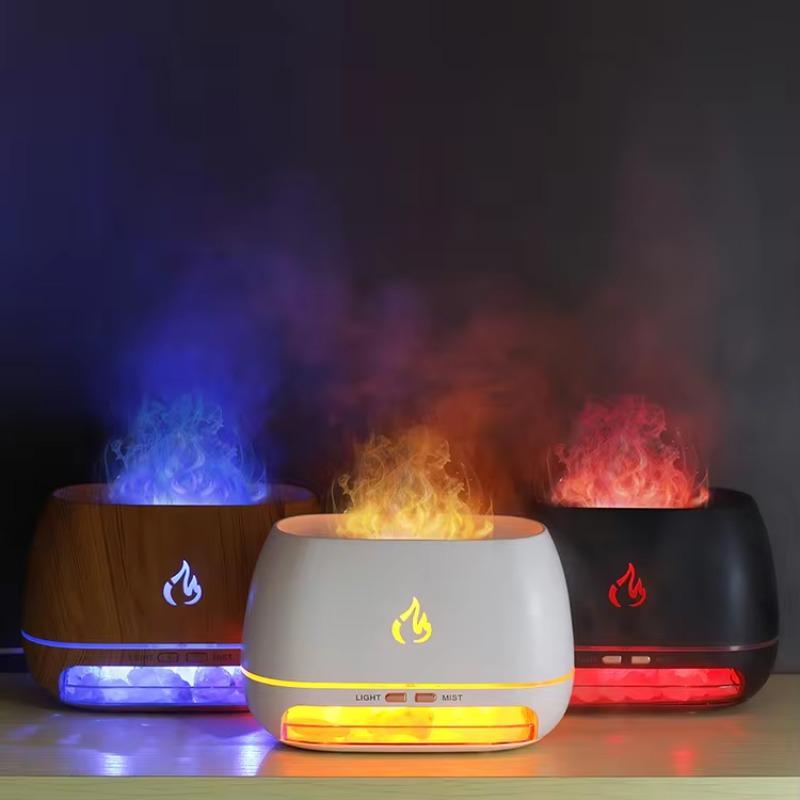 Aroma Diffuser Mini Ultrasonic USB Air Humidifier 3D Flame Diffuser Essential Oils Diffuser Aromatherapy Air Freshener Bedroom