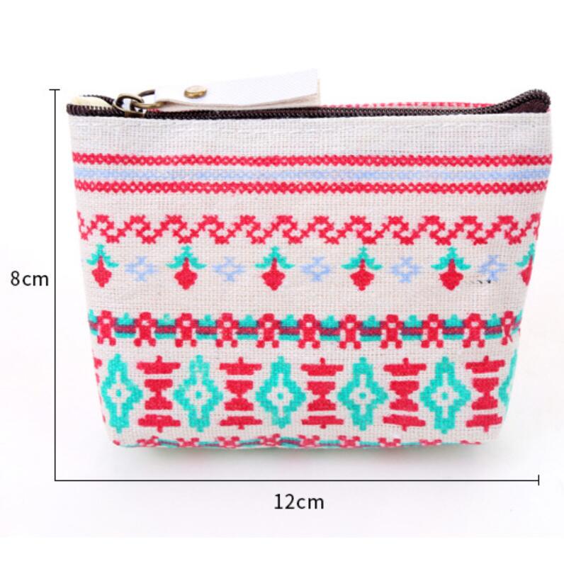 eTya Cotton Small Zipper Coin Wallet Bag Women Kid Girl Mini Card Money Key Holder Pocket Pouch Bags