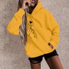Women's Fashion Casual Fun Print Hooded Sweatshirt Loose Sports Tops Pullover