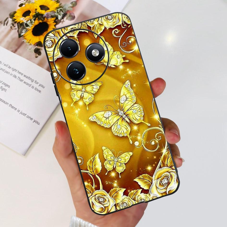 Чехол Для Itel S24 Чехол S667LN Популярный Цветок Бабочка Мягкий Силикон Ударопрочный Чехол Для Телефона Для Itel S24 2024 Бампер S 24 Funda