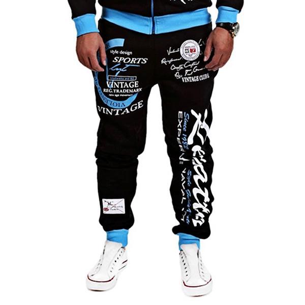 Осенние мужские модные брюки с вышивкой и буквенным принтом, свободные спортивные штаны на шнурке, спортивные штаны для бега, активные брюки