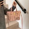 New Fashion Printed Bucket Bag, High-end Vegetable Basket Bag, Niche Hand Bag, Versatile Shoulder Messenger Bag