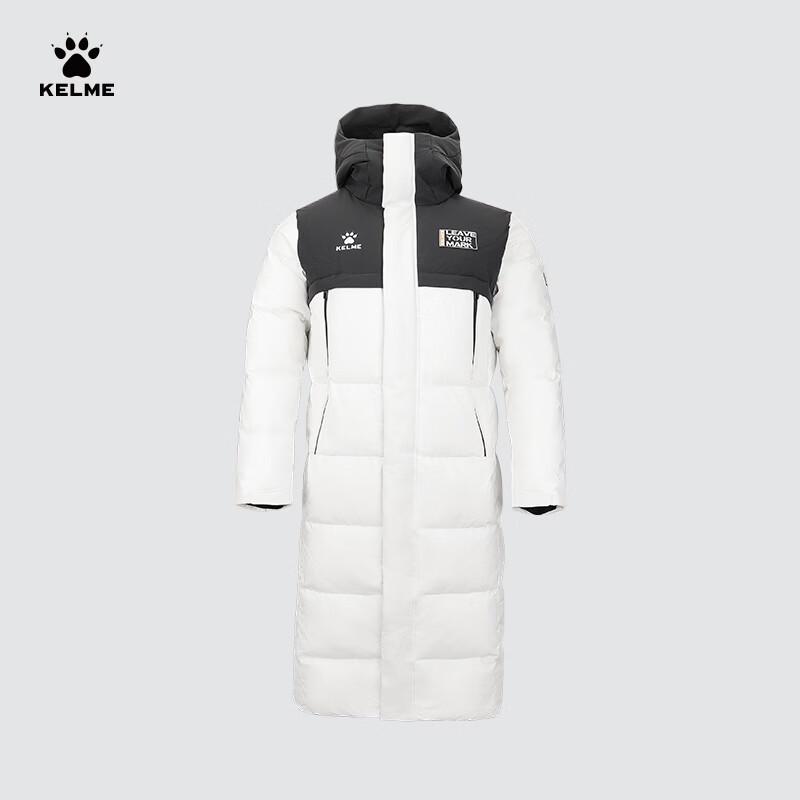 KELME Мужская длинная пуховая куртка с капюшоном