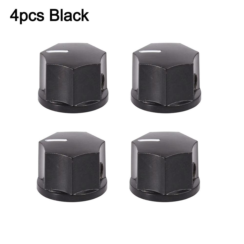 4Pcs ABS Plastic Guitar Effect Pedal Knob Potentiometer Knob for DJ Mixer Radio Subwoofer