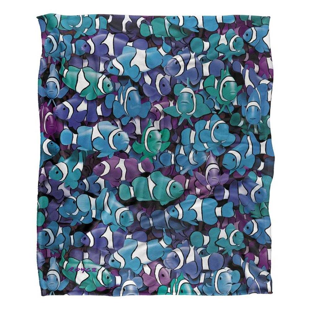 Royce McClure Grape Clown Fish Silky Supersoft Blanket