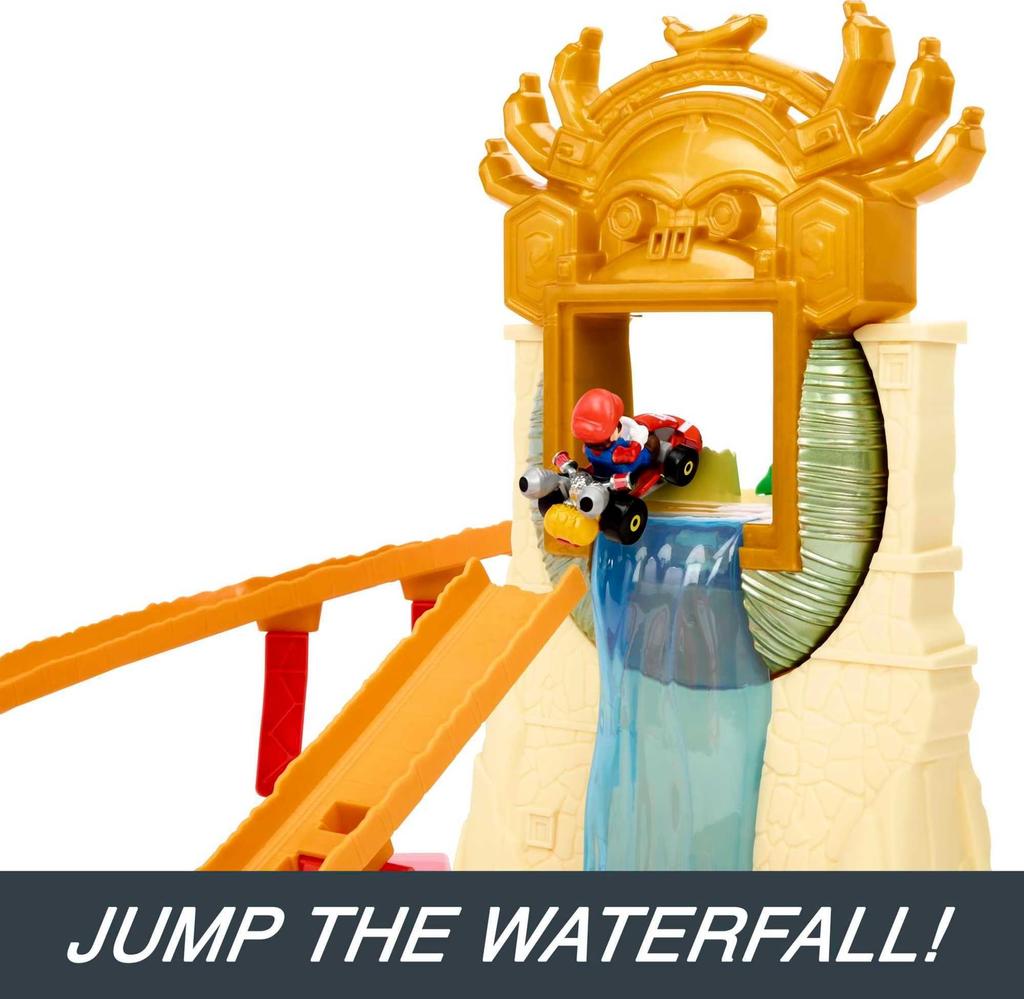 Hot Wheels The Super Mario Movie Jungle Kingdom Race 1 Mario Years Old and HMK49 Bros. (Includes Kart) [Mini Car] [Play Set] [5 Up] [Present]