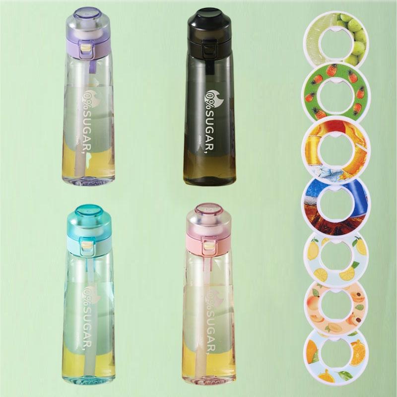 Креативная чашка с ярким вкусом Портативная спортивная чашка с соломинкой для улицы с откидной крышкой Вместимость 650 мл Фиолетовая/синяя/черная/розовая