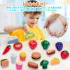 YONGDING Play House Set Play Kitchen Set Mini Kitchen Set Toys Educational Toys Pretend Play Vegetables Fruit Pots Pans Cooking Utensils Color