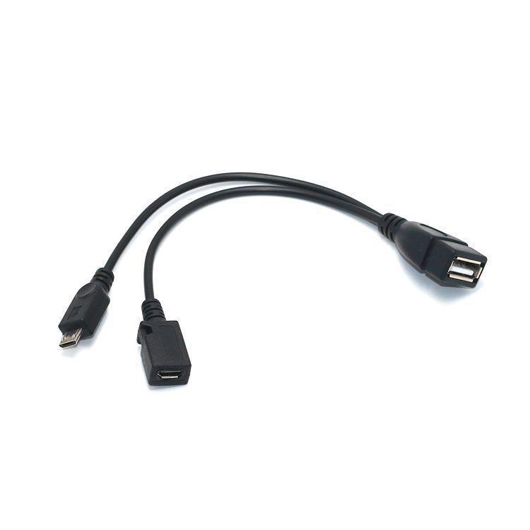 Кабель Micro USB OTG с блоком питания для планшета/телефона и внешним кард-ридером