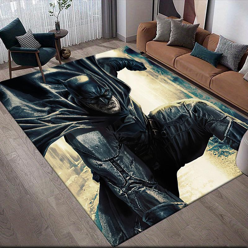 Batman Multi-Pose Anti-Slip Floor Mat, Rectangular Carpet for Home Game Zone & Living Area