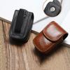 Portable Leather PU Glasses Case Belt Wearable Folding Glasses Storage Box
