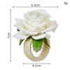 Red Rose Shape Handicraft Towel Buckle Napkin Ring Wedding Party Valentine's Day Hotel Table Decor Metal Gold Napkin Holder