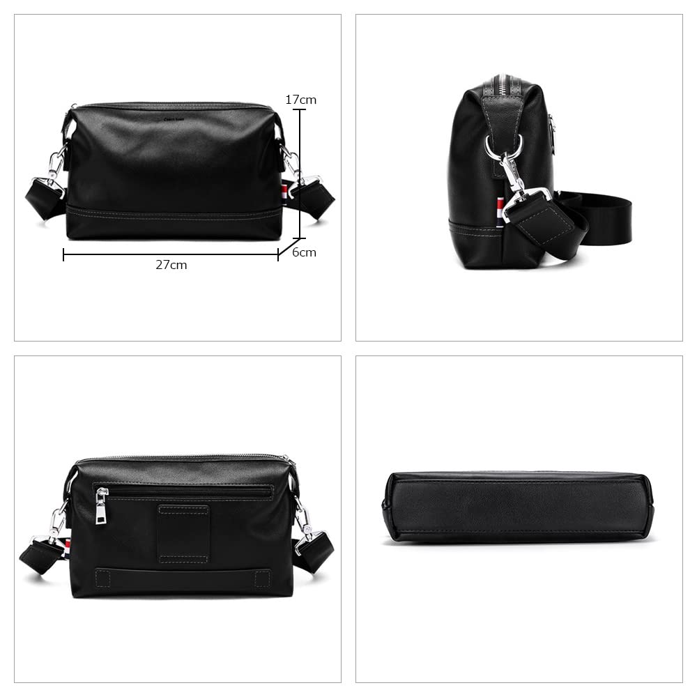 Whatna Leather Mini Second Mini Shoulder Waist Belt Pouch with Shoulder Perfect for Formal and Special 9936 Men's Bag, 3-Way Clutch, Handbag, Bag,