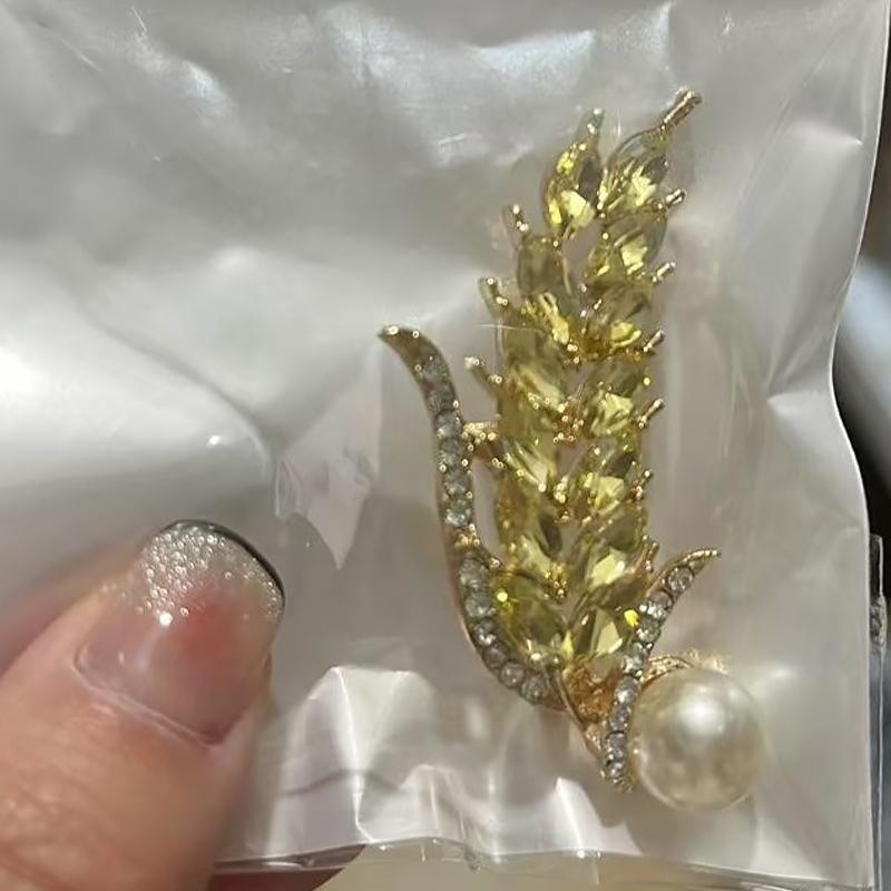 Стразы Колосья пшеницы Тюльпан Одуванчик Броши для женщин Жемчужные Растения Банкет Вечеринка Рюкзак Подарки Ювелирные аксессуары