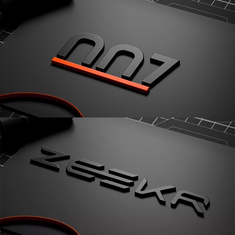 AAXT1 Для ZEEKR 001/X/007/7X Zeekr001 Модификация значка автомобиля Черненые задние логотипы Спортивные модифицированные буквы