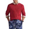 Polo Ralph Lauren Осень/Зима 25 Обычная посадка Свитер с косами из хлопка с круглым вырезом с длинным рукавом Мужской свитер 710775885-525