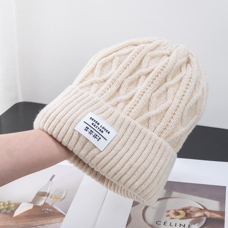 Velvet Knitted Hat for Children Thickened for Warmth In Winter Riding Cold Ear Protection Hat Versatile Knitted Hat for Men Hats & Caps (unisex)