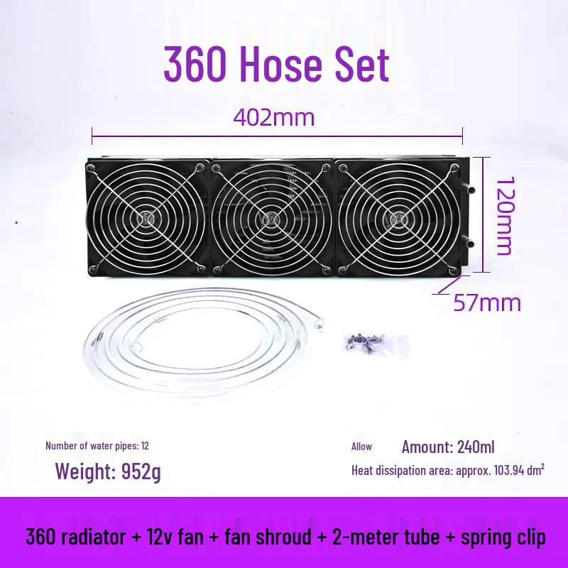 Aluminum Water Cooling Radiator for Desktop PCs - Available in 80, 120, 240, 360, 480 Sizes
