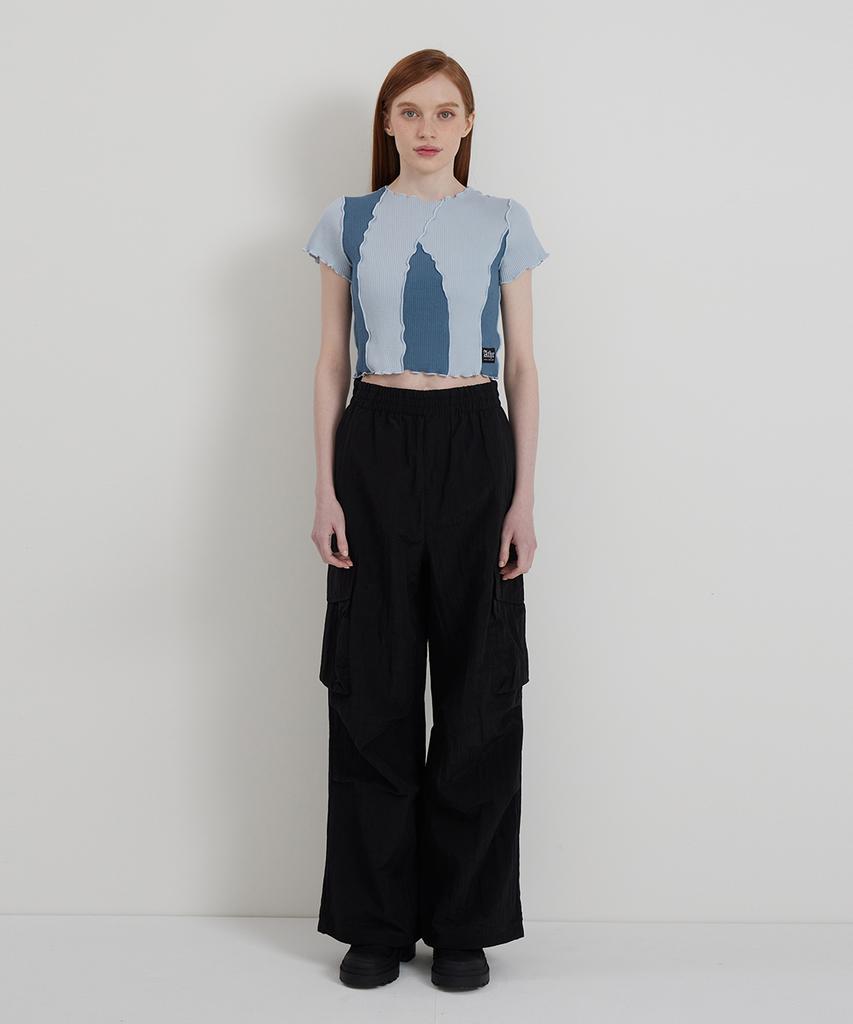 ANDTHEOTHER Blue Multi-Cut Short Sleeve T-Shirt