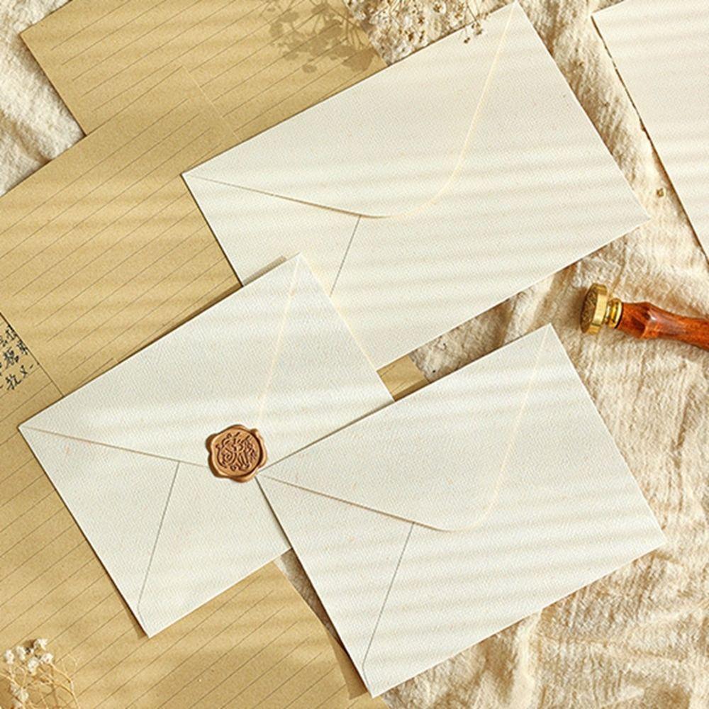 10Pcs Invitation Card Blessing Thank Envelope Simple Greeting Card Retro Envelope Teachers' Day