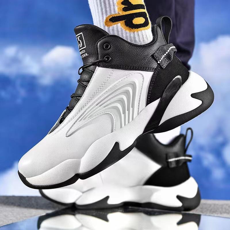 Мужская обувь, модные кроссовки, дышащие кроссовки, мужские баскетбольные кроссовки с поддержкой свода стопы, нескользящая спортивная обувь из искусственной кожи для мужчин