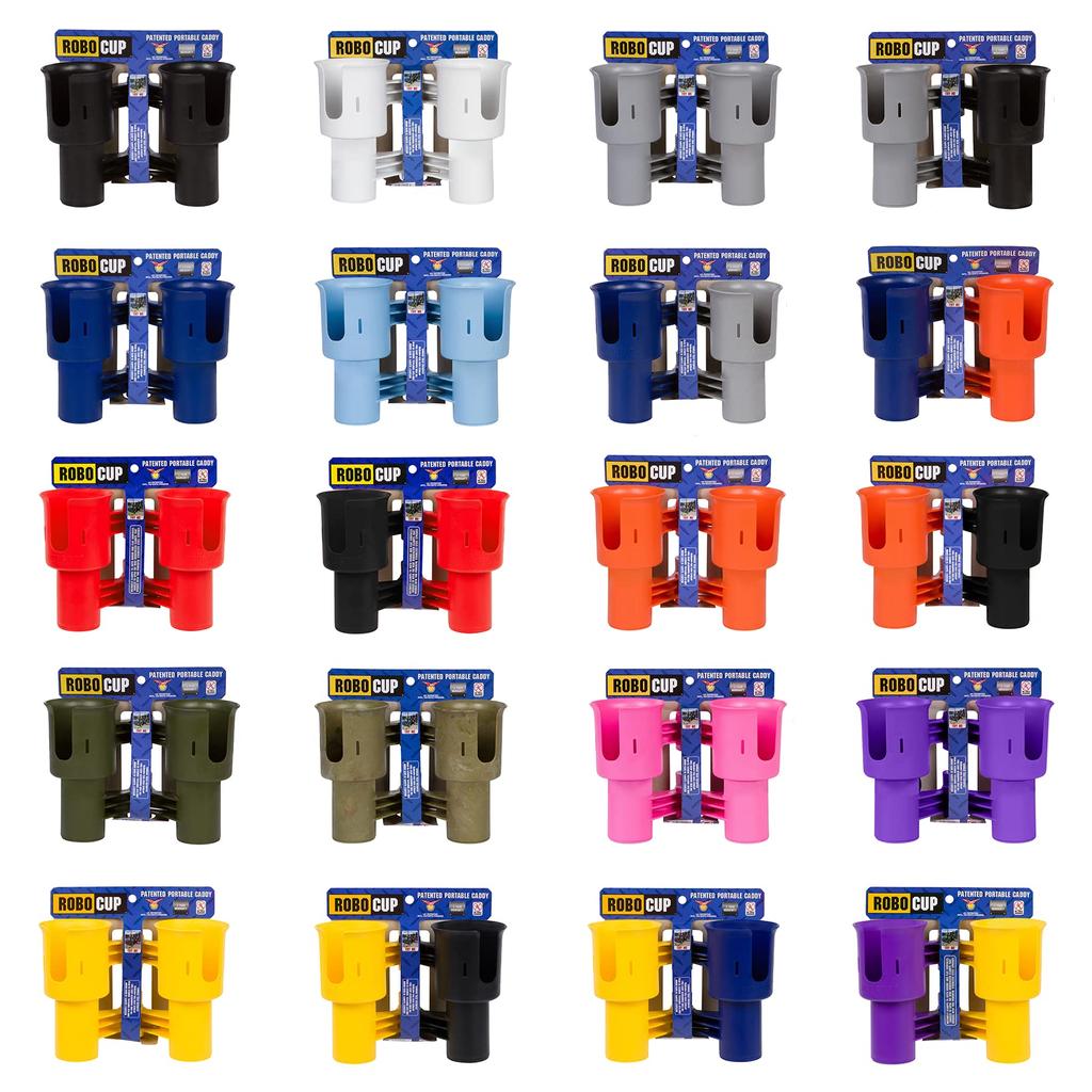 Лучший подстаканник для рыбалки на пляже ROBOCUP оранжевого и синего цвета, для напитков, удочки, лодки, стула, гольф-кара, инвалидной коляски, ходунков.