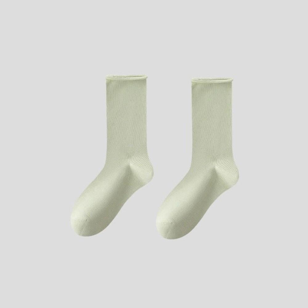 No Bone Mid Calf Socks Seamless Seamless Socks Versatile Roll Top Slouch Socks Daily Use