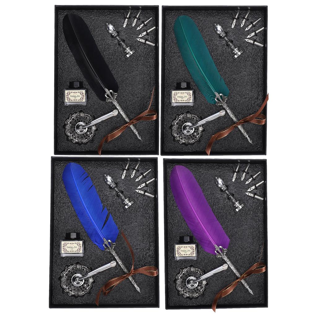 Набор гусиных ручек для письма, штамп для учеников и учителей, старинная каллиграфия, винтажный подарок