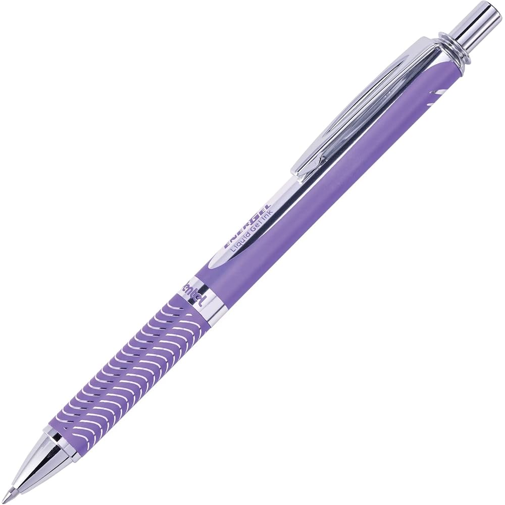 Гелевая ручка Pentel EnerGel RT Фиолетовая 0.7 мм Черные чернила
