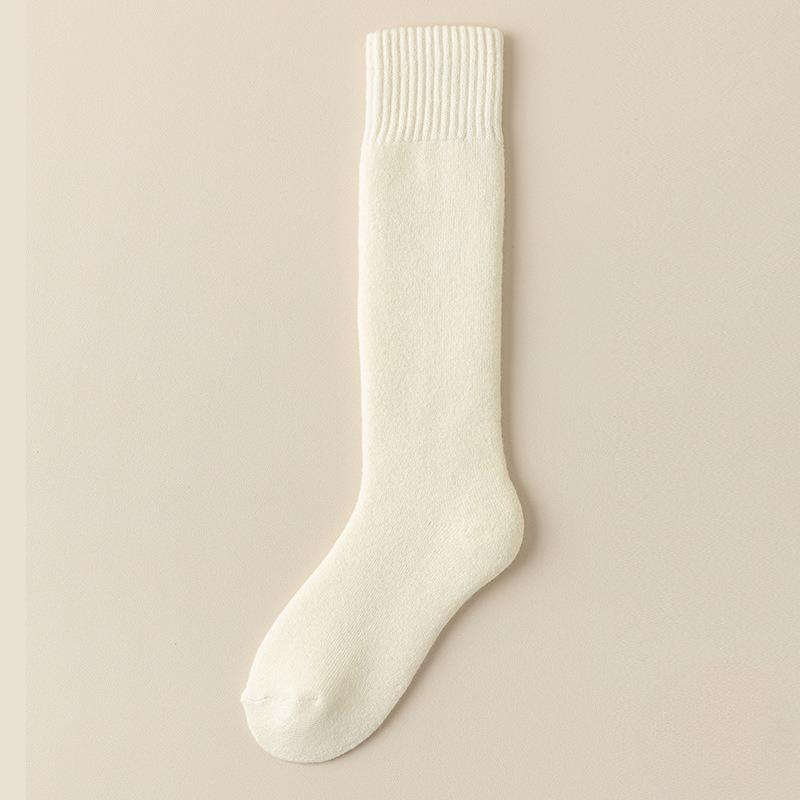 Thickened Cashmere Thigh-high Socks for Women, Cold-proof and Warm Wool Socks, Autumn and Winter Calf Socks for Men