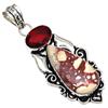 Pendant Wild Horse Jasper Garnet Gemstone Silver Jewelry 2.75"