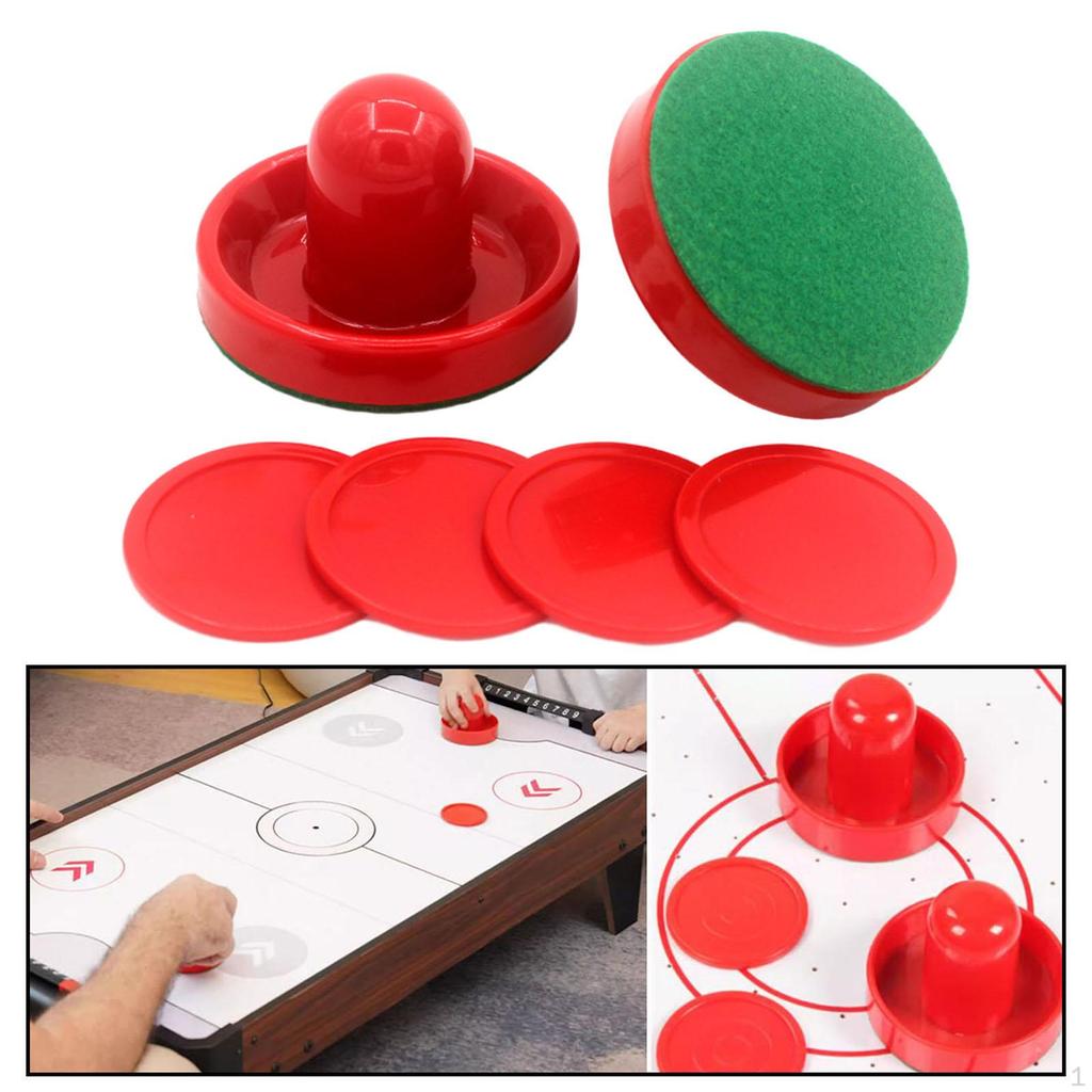 1 комплект мини-толкателей и шайб для аэрохоккея, лопасти для ручек ворот диаметром 96 мм для стола