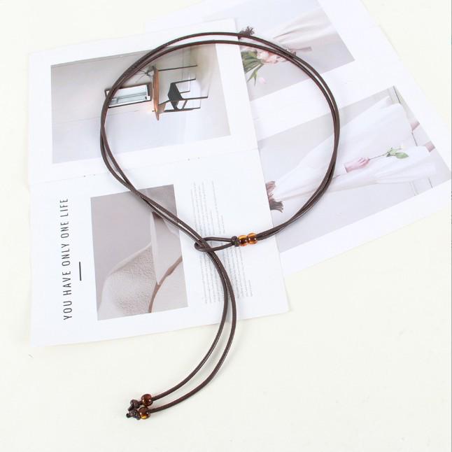 Женская белая декоративная поясная цепочка для платьев, свитеров и юбок