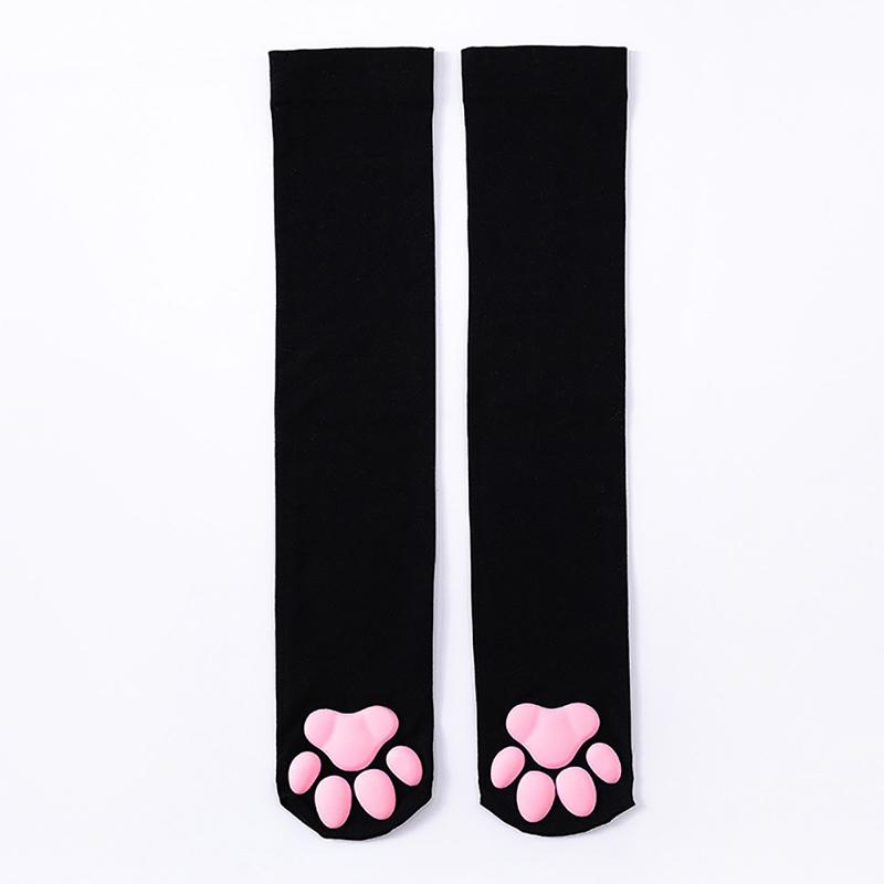 Cat Paw Socks Kawaii 3D Cat Claw Women Stocking Lolita Paw-Pad Thigh High Socks