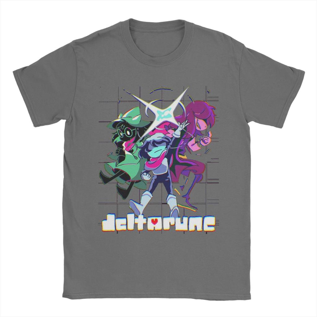 Deltarune Глава Сьюзи Крис Смелая Поза Действия Футболка для Унисекс Женщин Графическая Печать Футболки Хлопковая Одежда