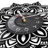 Мандала Цветка Лотоса Виниловая Пластинка Настенные Часы Студия Йоги Намасте Бохо Арт Часы Бохо Домашний Декор Часы для Гостиной