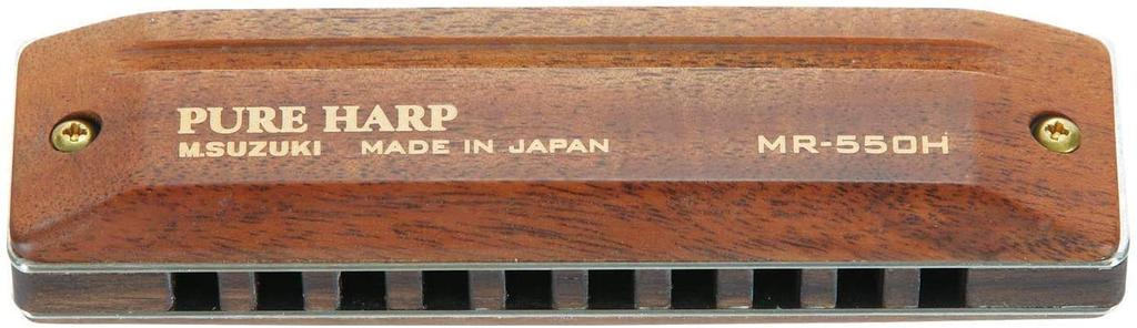 SUZUKI 10-луночная губная гармошка PURE HARP D тональность MR-550H
