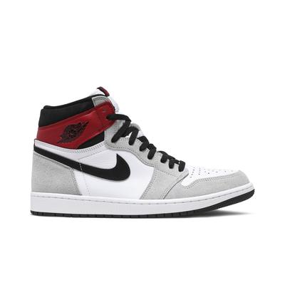 Air 1 Retro High OG 'Smoke Grey' (унисекс) Белый / Черный / Светло-дымчато-серый / Винтажный Баскетбольный Кроссовки Varsity Red 555088 126