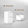 Filing Cabinet, Fluted Vertical File Cabinet with 2 Lockable Drawers and Hanging Rails, White