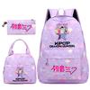 3Pcs/set Anime Cartoon Demon Hunters Printed Backpack Handbag Pencil Case for Teenger Student Girl Boy Large Capacity Waterproof Bookbag