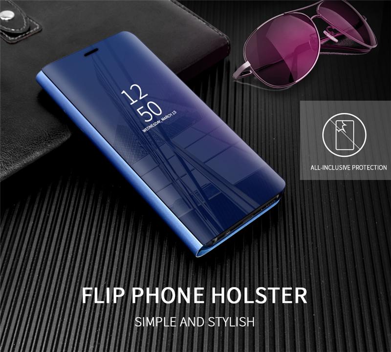 View Smart Mirror Magnetic Case For Apple iPhone 15 14 13 12 11 XS Pro Max Mini X XR 6 6s 7 8 Plus Luxury phone Flip Stand Cover
