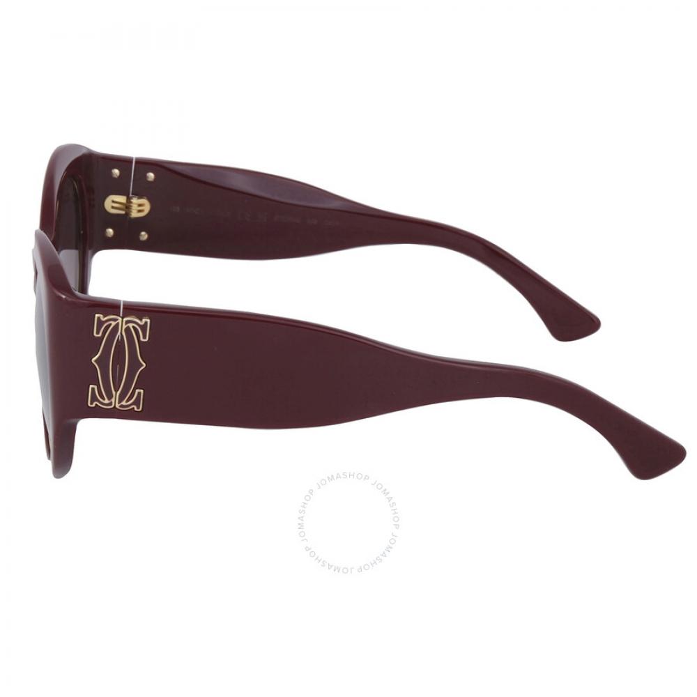 Cartier Burgundy Gradient Cat Eye Ladies Sunglasses Ct0305s 003 51