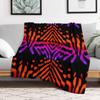 Orange Purple Throw Blanket Air Conditioner Soft Blanket for Office Home