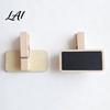 Mini Chalkboard Signs with Clips 10PCS Blackboard Clips/Signs Wooden Stands Reusable Small Decorative Picks for Plants Signs Log Style Display Clip